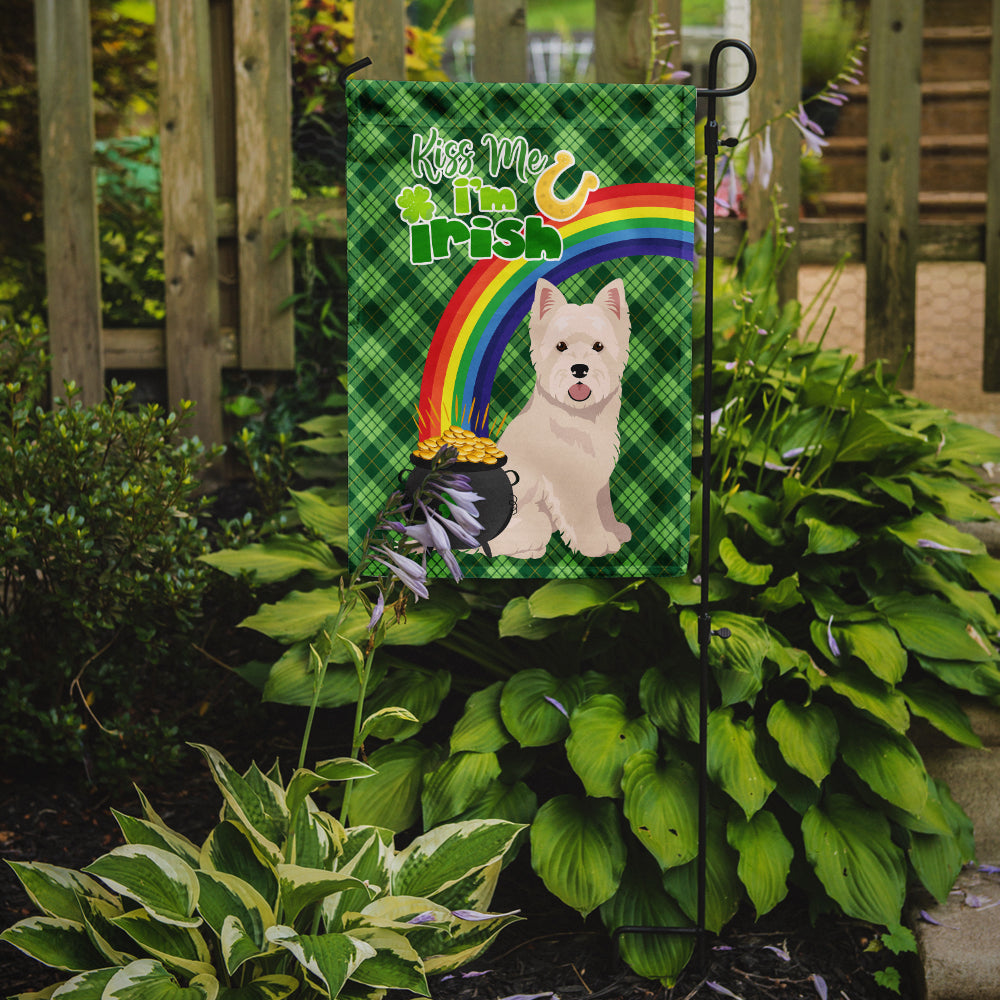 Westie West Highland White Terrier St. Patrick's Day Garden Flag Mailbox Decorative Yard Banner Outside Patio Artwork for Flower Beds, Garden Size, Multicolor