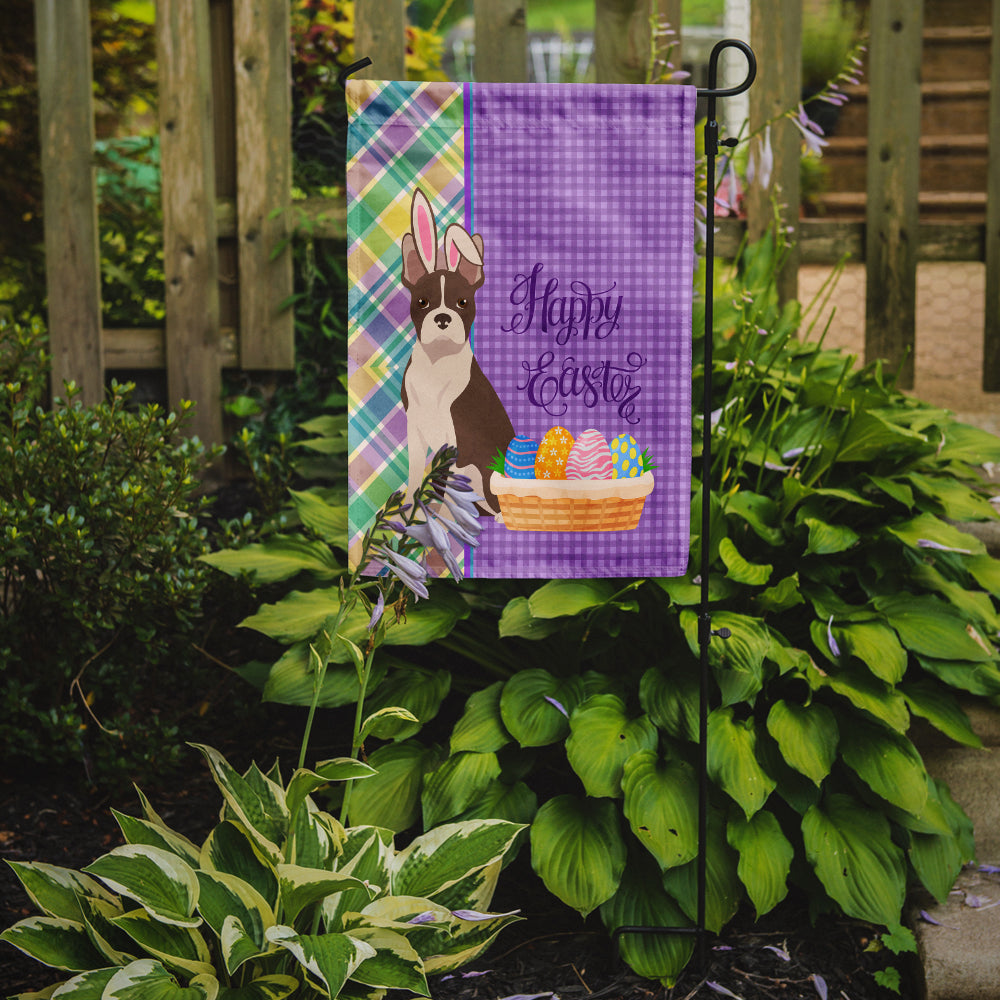 Red Boston Terrier Easter Garden Flag Mailbox Decorative Yard Banner Outside Patio Artwork for Flower Beds, Garden Size, Multicolor