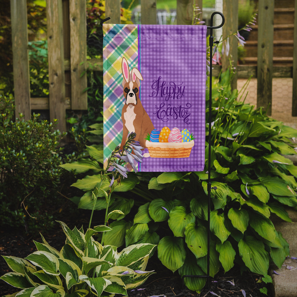 Fawn Boxer Easter Garden Flag Mailbox Decorative Yard Banner Outside Patio Artwork for Flower Beds, Garden Size, Multicolor