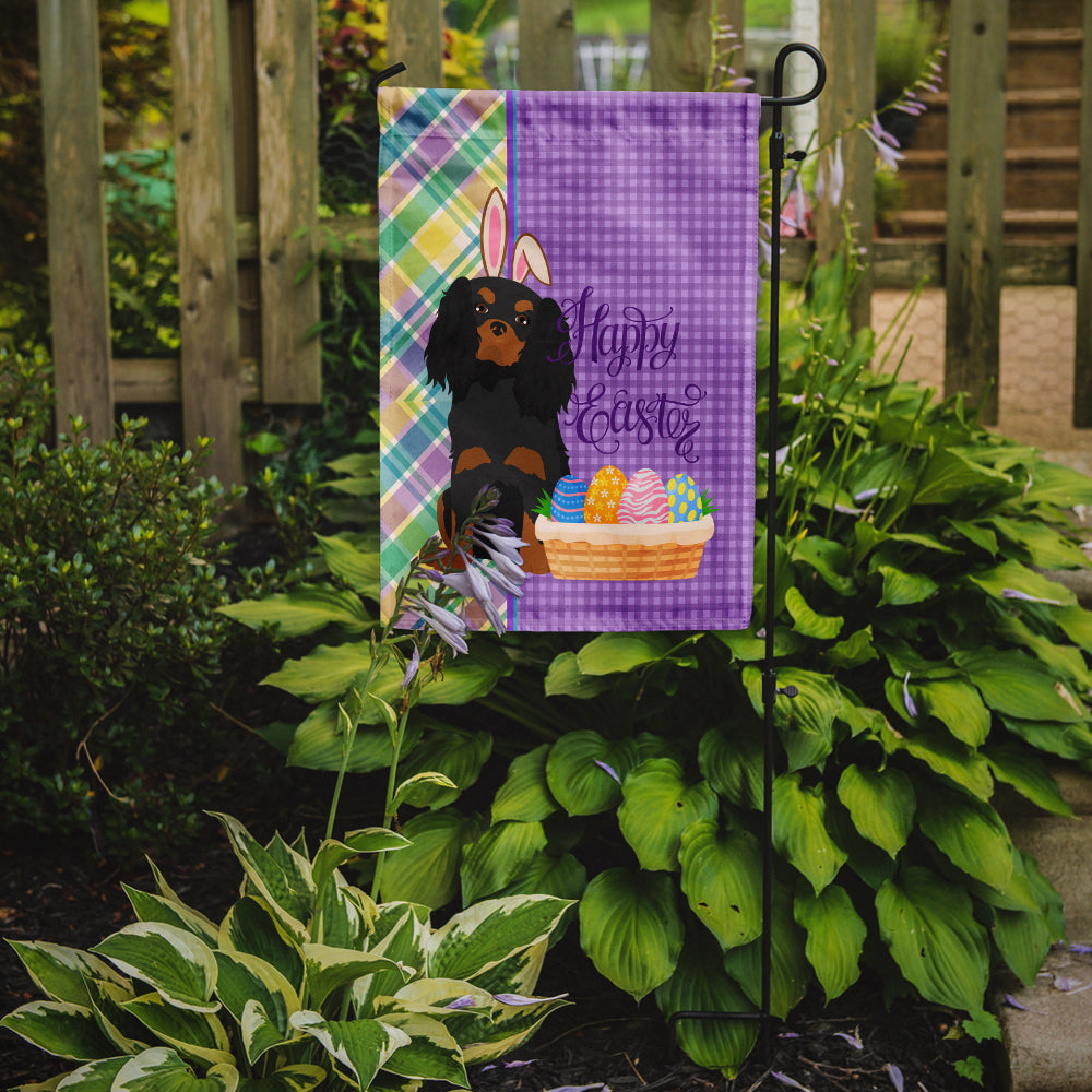 Black and Tan Cavalier Spaniel Easter Garden Flag Mailbox Decorative Yard Banner Outside Patio Artwork for Flower Beds, Garden Size, Multicolor