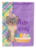 Longhaired Blue and Tan Chihuahua Easter Garden Flag Mailbox Decorative Yard Banner Outside Patio Artwork for Flower Beds, Garden Size, Multicolor