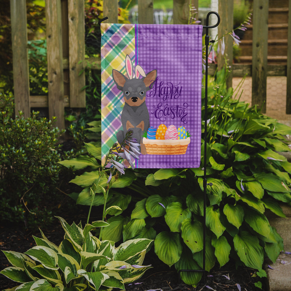 Blue and Tan Chihuahua Easter Garden Flag Mailbox Decorative Yard Banner Outside Patio Artwork for Flower Beds, Garden Size, Multicolor