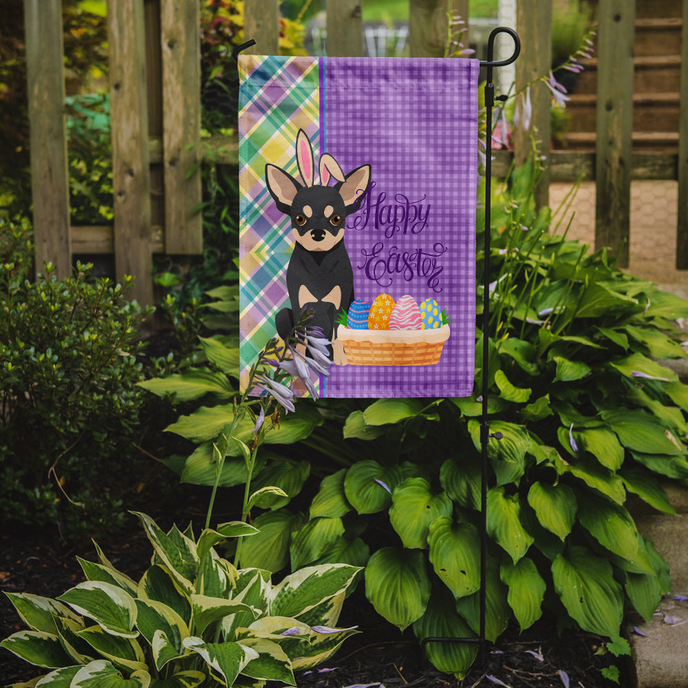 Black and Cream Chihuahua Easter Garden Flag Mailbox Decorative Yard Banner Outside Patio Artwork for Flower Beds, Garden Size, Multicolor