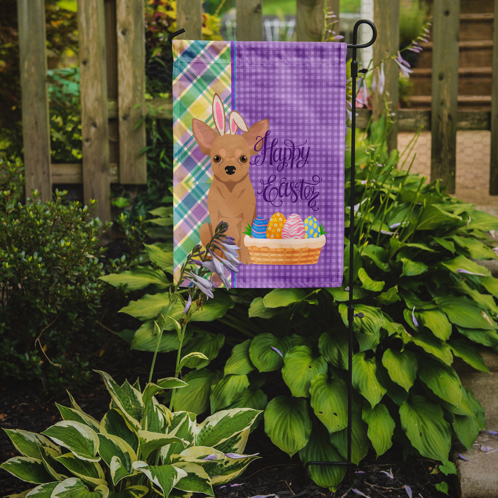 Gold Chihuahua Easter Garden Flag Mailbox Decorative Yard Banner Outside Patio Artwork for Flower Beds, Garden Size, Multicolor