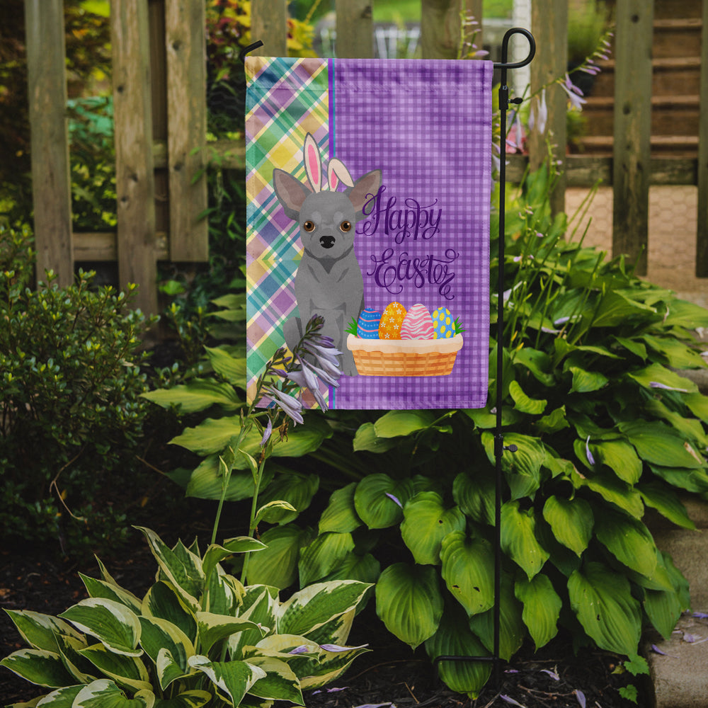 Silver Chihuahua Easter Garden Flag Mailbox Decorative Yard Banner Outside Patio Artwork for Flower Beds, Garden Size, Multicolor