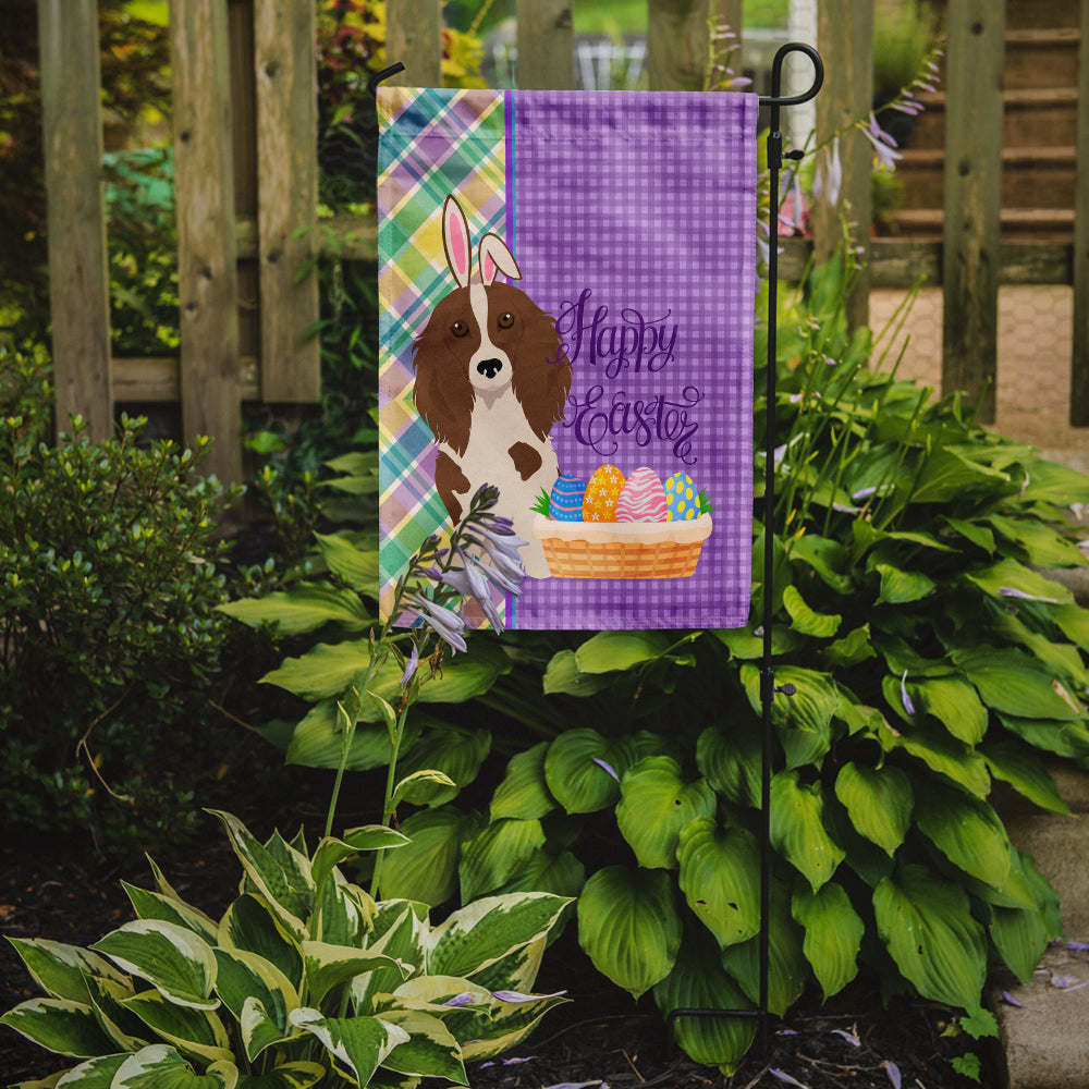 Longhair Red Pedbald Dachshund Easter Garden Flag Mailbox Decorative Yard Banner Outside Patio Artwork for Flower Beds, Garden Size, Multicolor