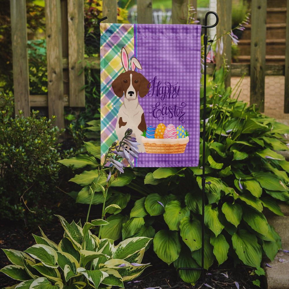 Red Piebald Dachshund Easter Garden Flag Mailbox Decorative Yard Banner Outside Patio Artwork for Flower Beds, Garden Size, Multicolor