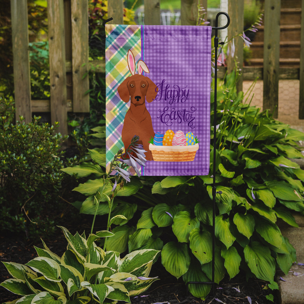 Red Dachshund Easter Garden Flag Mailbox Decorative Yard Banner Outside Patio Artwork for Flower Beds, Garden Size, Multicolor
