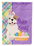Piebald English Bulldog Easter Garden Flag Mailbox Decorative Yard Banner Outside Patio Artwork for Flower Beds, Garden Size, Multicolor