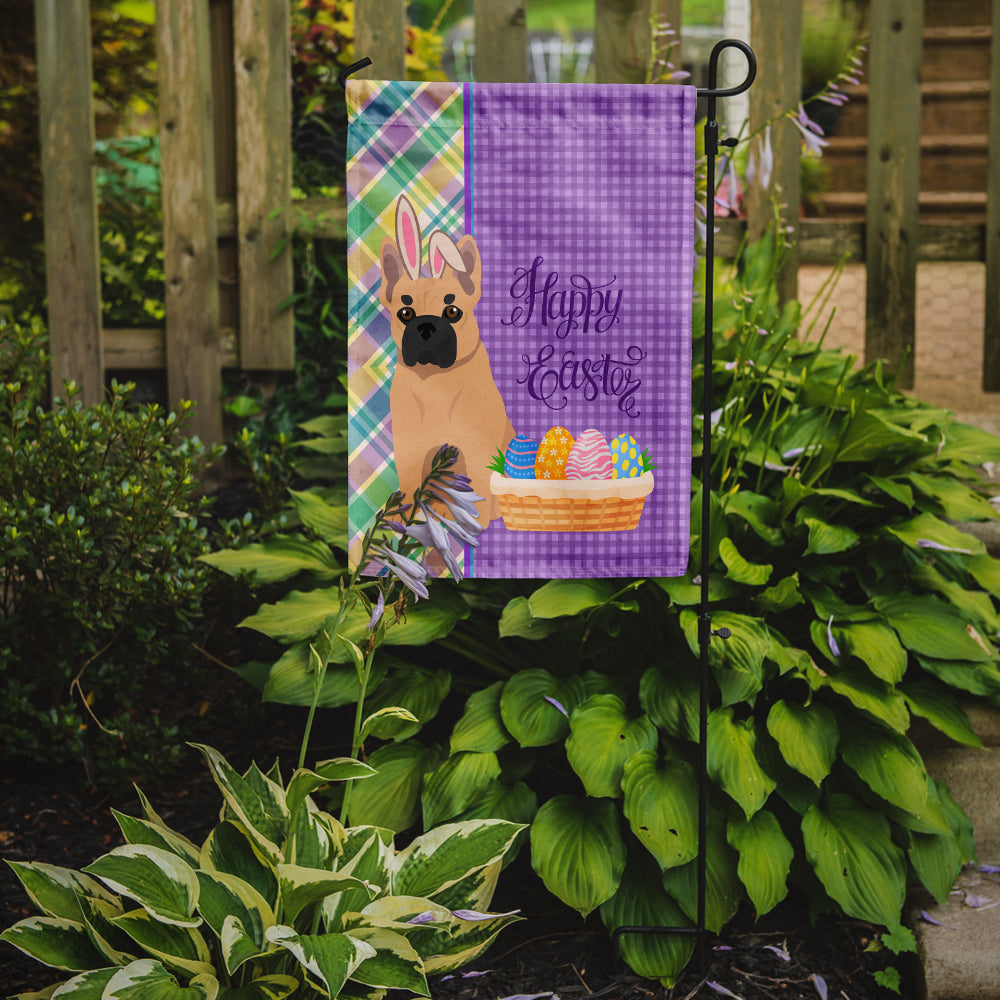 Fawn French Bulldog Easter Garden Flag Mailbox Decorative Yard Banner Outside Patio Artwork for Flower Beds, Garden Size, Multicolor