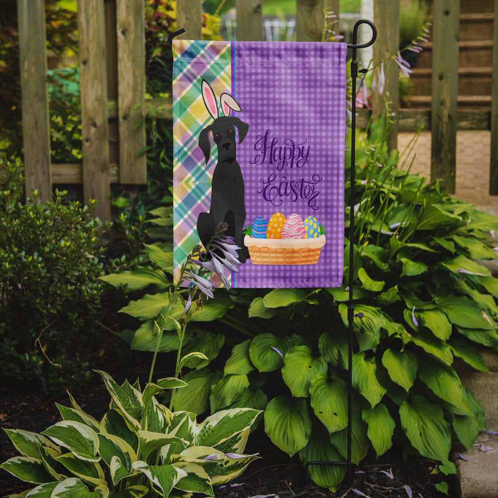 Black Great Dane Easter Garden Flag Mailbox Decorative Yard Banner Outside Patio Artwork for Flower Beds, Garden Size, Multicolor