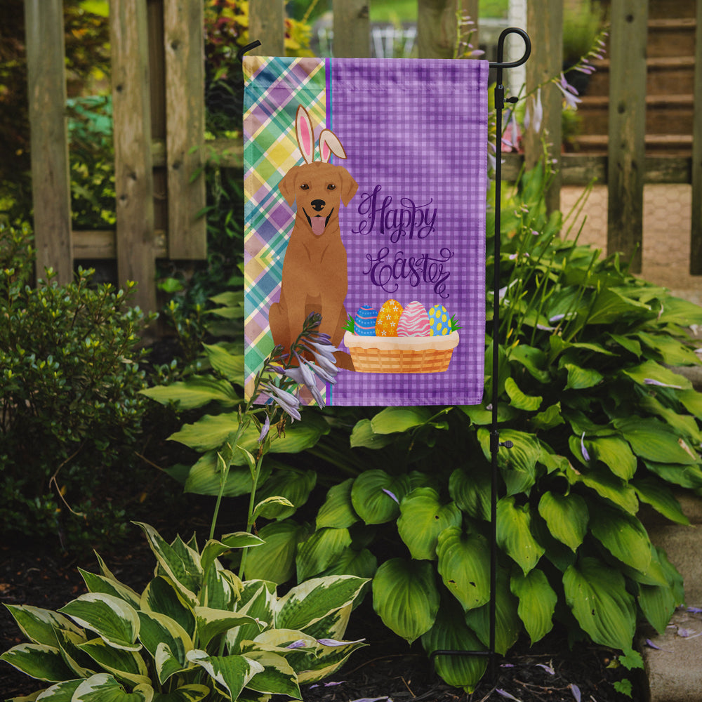 Red Fox Labrador Retriever Easter Garden Flag Mailbox Decorative Yard Banner Outside Patio Artwork for Flower Beds, Garden Size, Multicolor