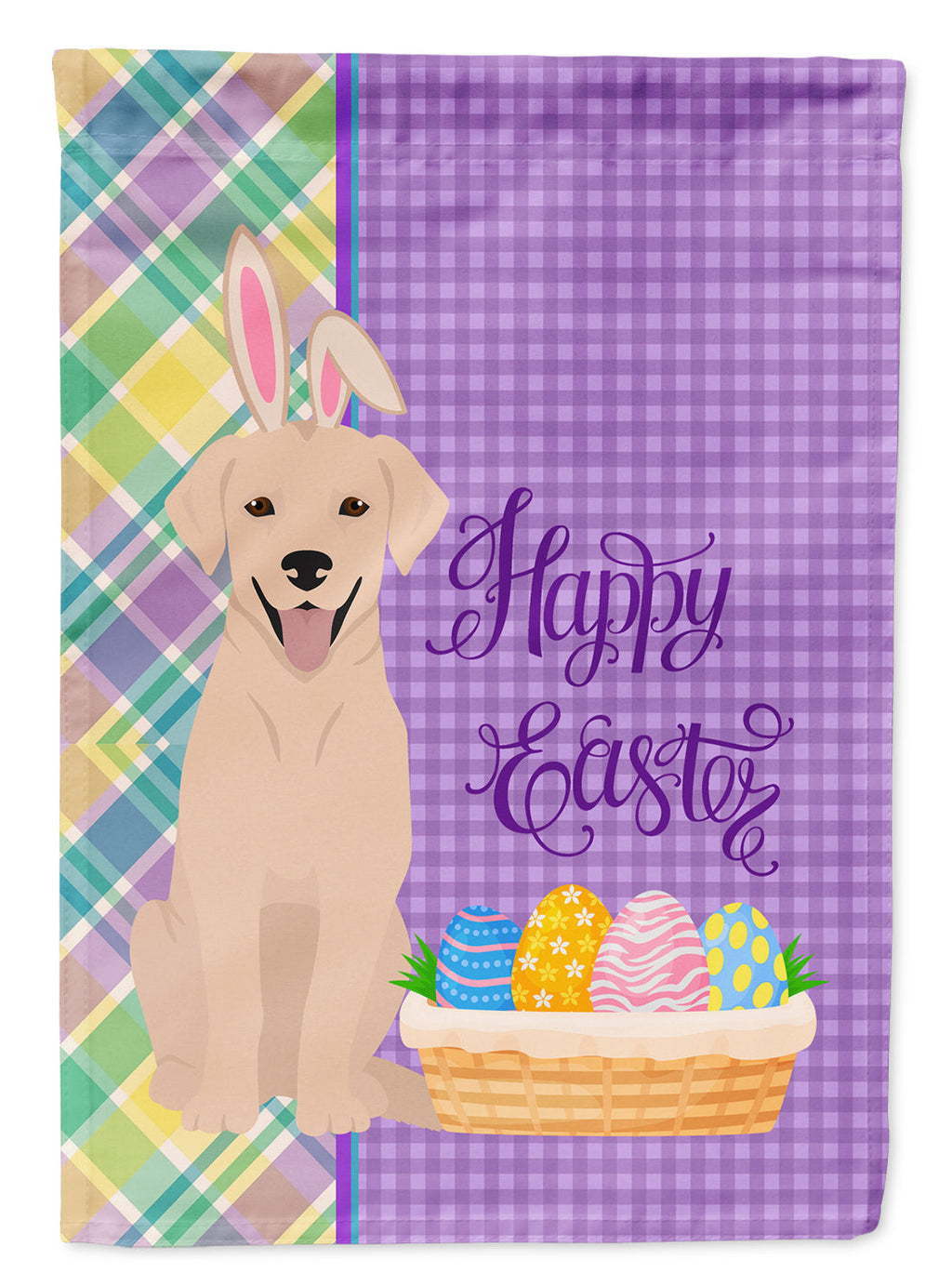 Yellow Labrador Retriever Easter Garden Flag Mailbox Decorative Yard Banner Outside Patio Artwork for Flower Beds, Garden Size, Multicolor