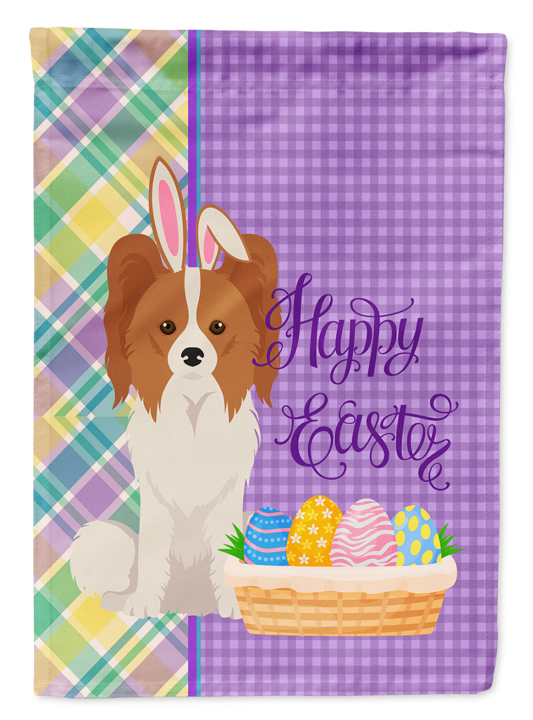 Red and White Papillon Easter Garden Flag Mailbox Decorative Yard Banner Outside Patio Artwork for Flower Beds, Garden Size, Multicolor
