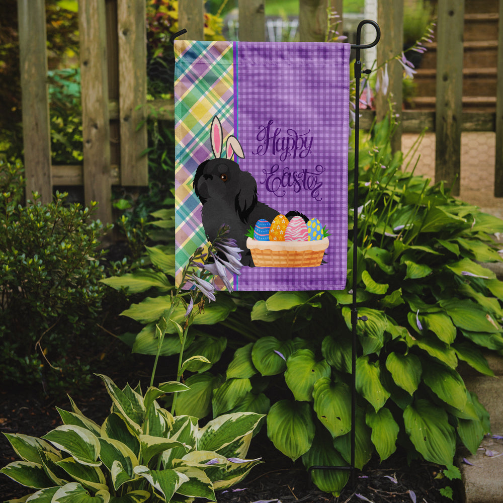 Black Pekingese Easter Garden Flag Mailbox Decorative Yard Banner Outside Patio Artwork for Flower Beds, Garden Size, Multicolor
