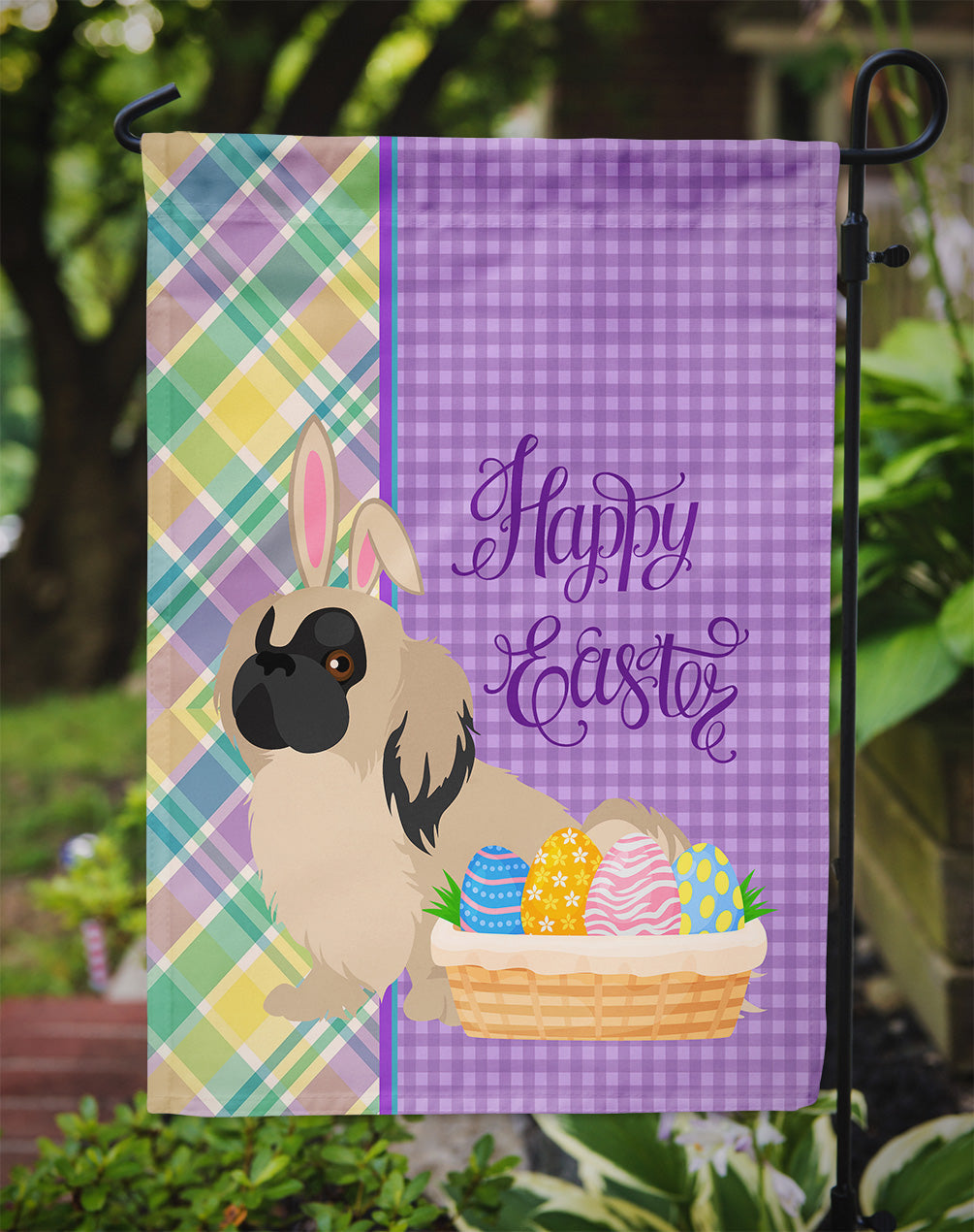 Cream Pekingese Easter Garden Flag Mailbox Decorative Yard Banner Outside Patio Artwork for Flower Beds, Garden Size, Multicolor