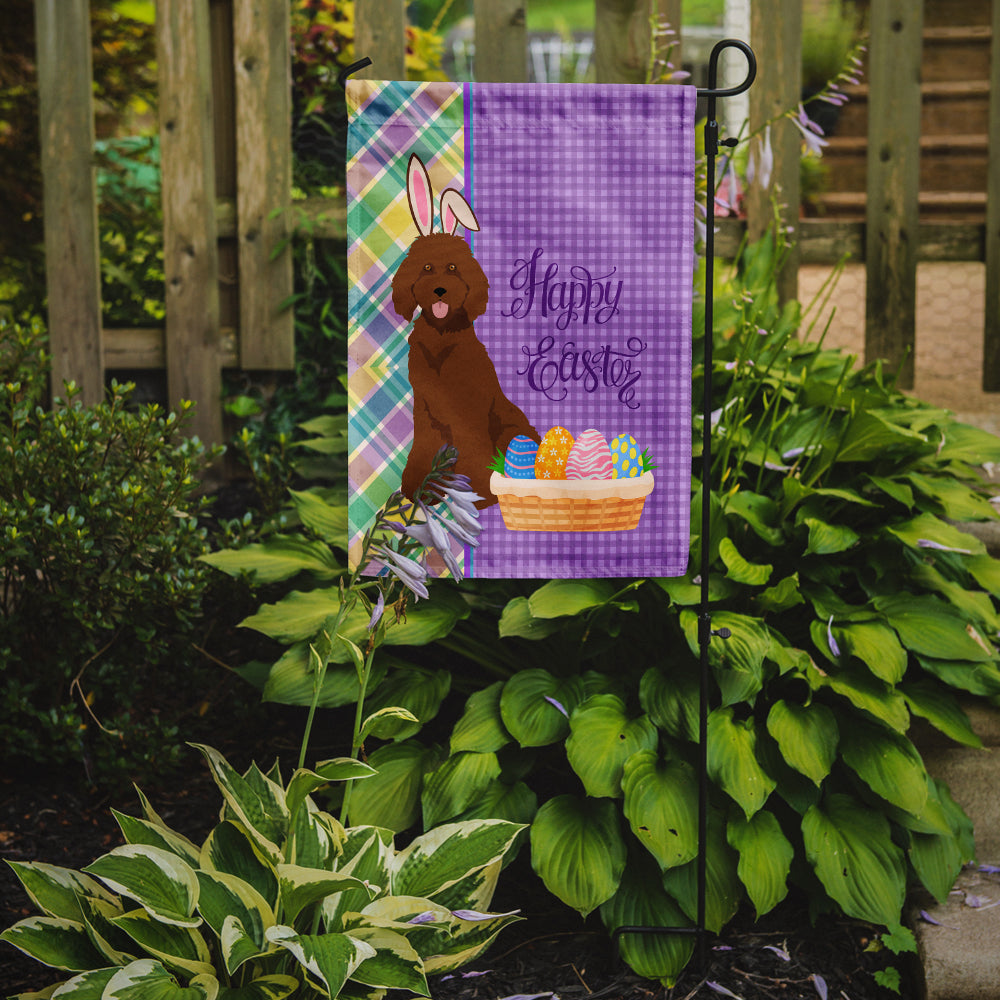 Standard Red Poodle Easter Garden Flag Mailbox Decorative Yard Banner Outside Patio Artwork for Flower Beds, Garden Size, Multicolor
