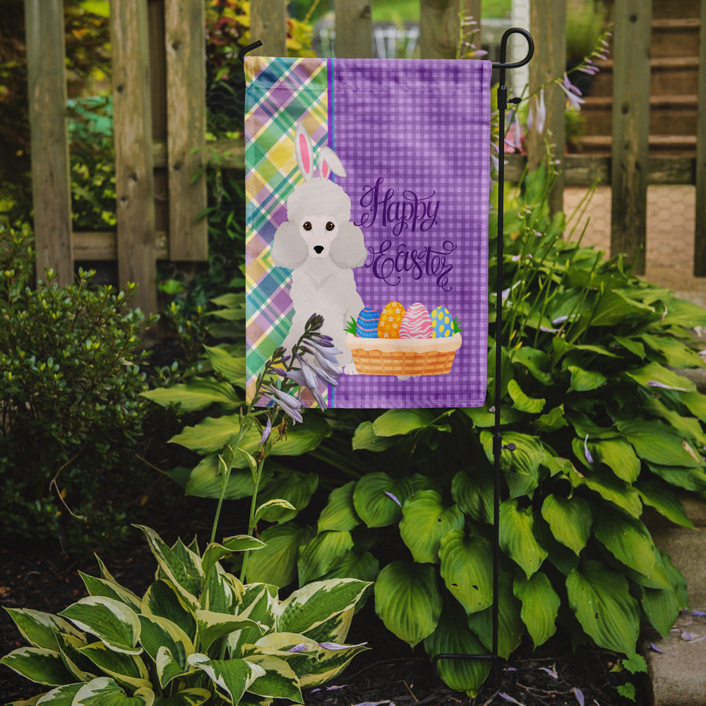 Toy White Poodle Easter Garden Flag Mailbox Decorative Yard Banner Outside Patio Artwork for Flower Beds, Garden Size, Multicolor