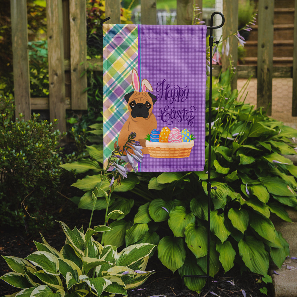 Apricot Pug Easter Garden Flag Mailbox Decorative Yard Banner Outside Patio Artwork for Flower Beds, Garden Size, Multicolor