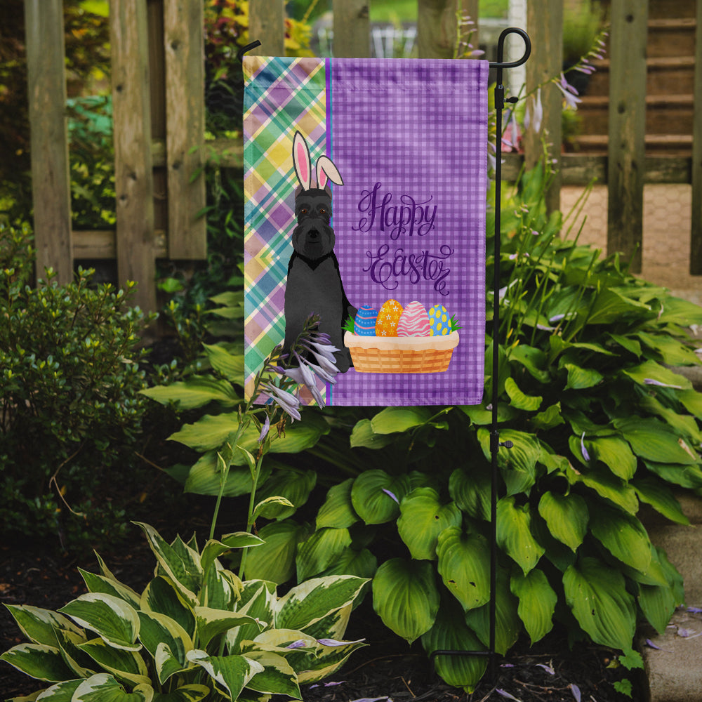 Black Schnauzer Easter Garden Flag Mailbox Decorative Yard Banner Outside Patio Artwork for Flower Beds, Garden Size, Multicolor