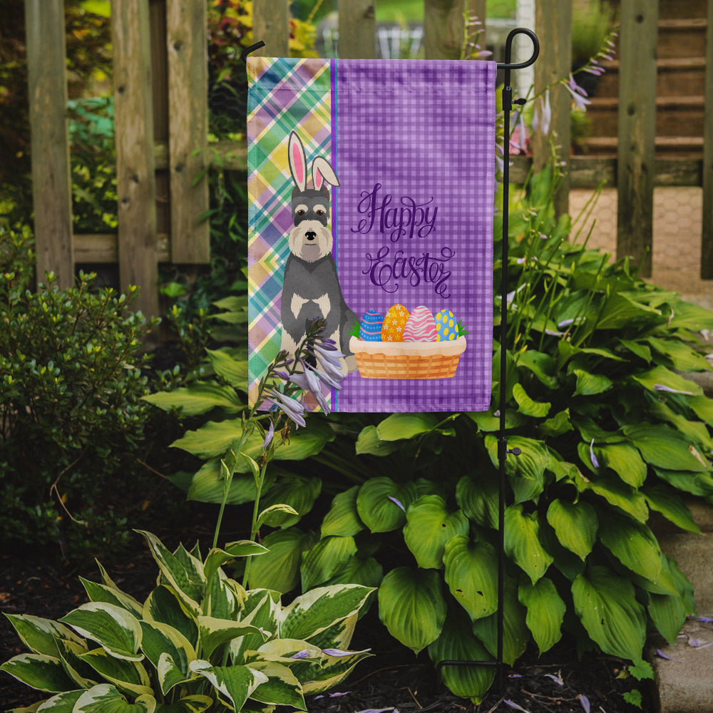Salt Pepper Schnauzer Easter Garden Flag Mailbox Decorative Yard Banner Outside Patio Artwork for Flower Beds, Garden Size, Multicolor