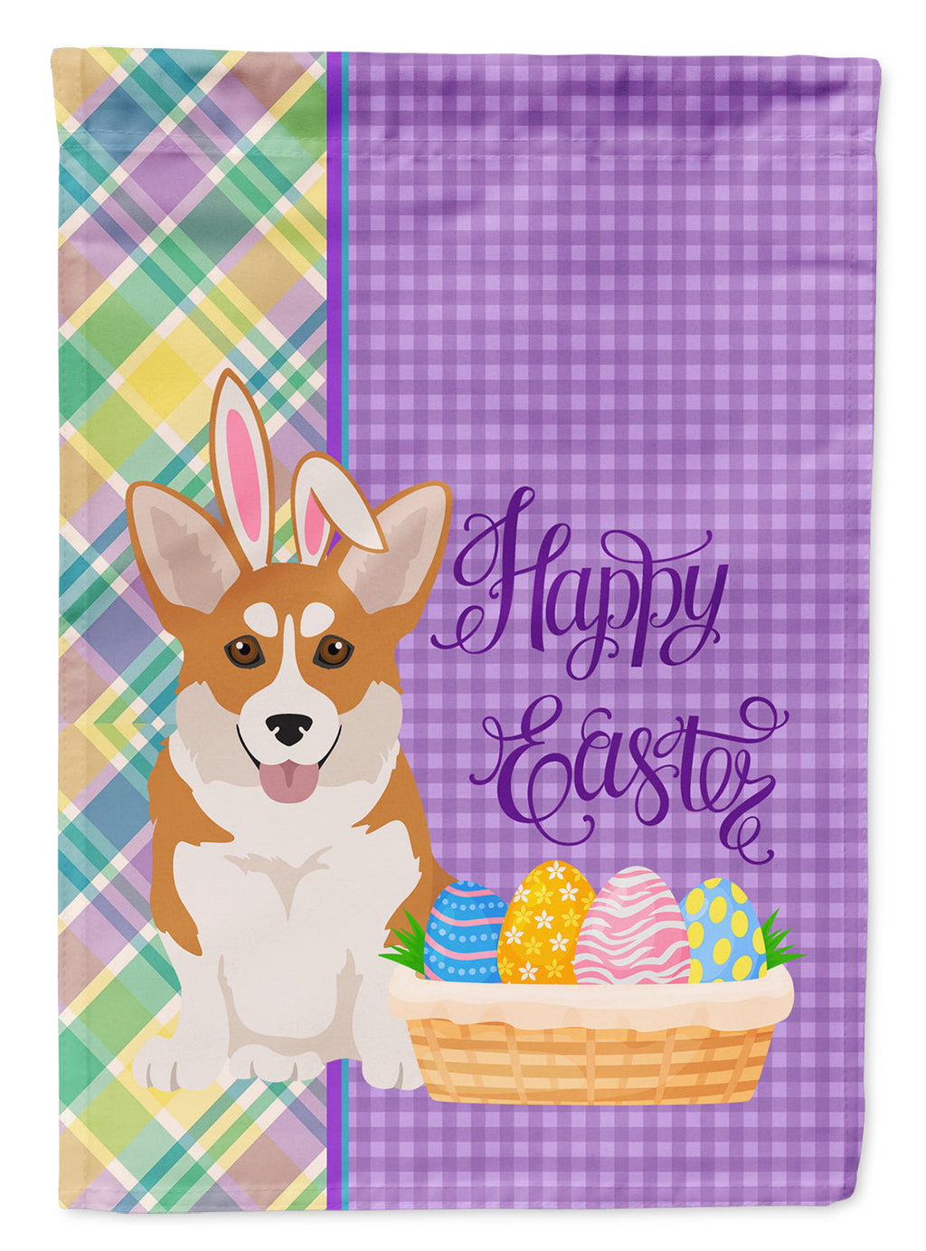 Red Pembroke Corgi Easter Garden Flag Mailbox Decorative Yard Banner Outside Patio Artwork for Flower Beds, Garden Size, Multicolor