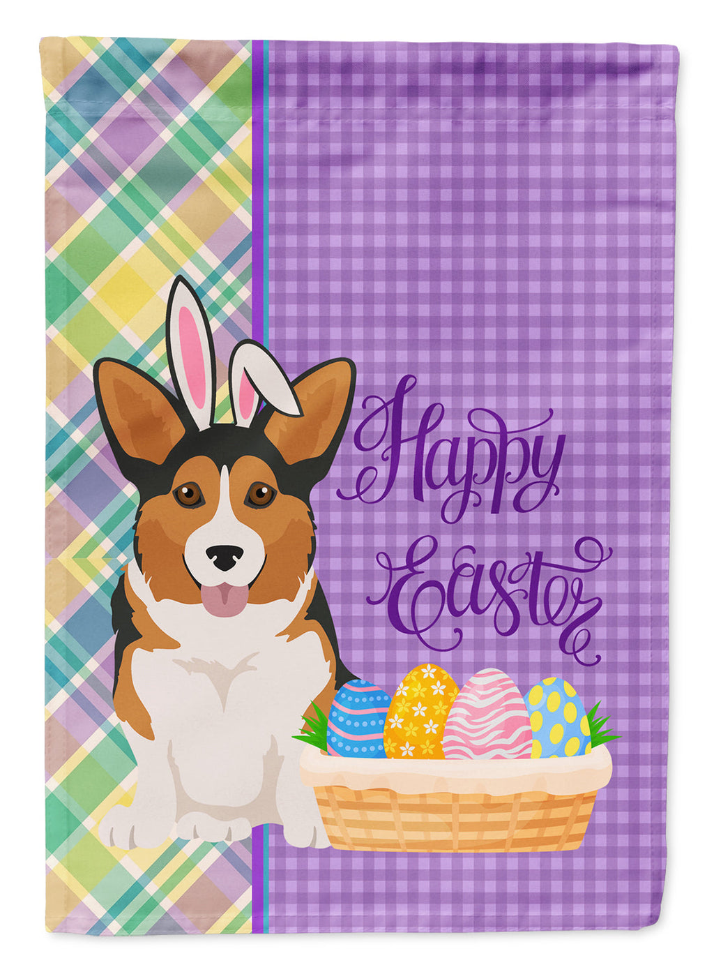 Sable Pembroke Corgi Easter Garden Flag Mailbox Decorative Yard Banner Outside Patio Artwork for Flower Beds, Garden Size, Multicolor
