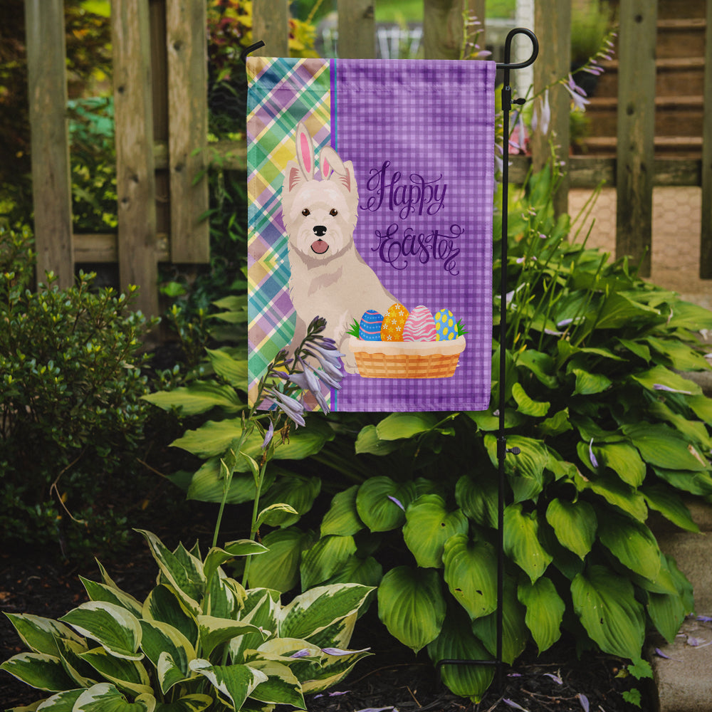 Westie West Highland White Terrier Easter Garden Flag Mailbox Decorative Yard Banner Outside Patio Artwork for Flower Beds, Garden Size, Multicolor