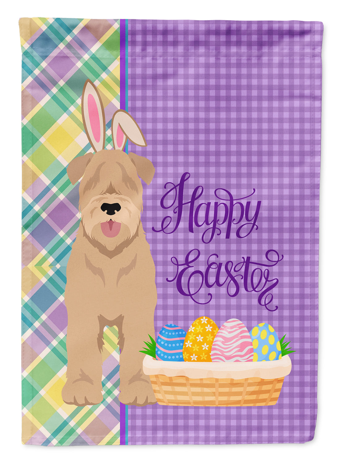 Red Wheaten Terrier Easter Garden Flag Mailbox Decorative Yard Banner Outside Patio Artwork for Flower Beds, Garden Size, Multicolor
