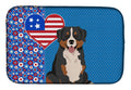 Bernese Mountain Dog USA American Dish Drying Mat Absorbent Dish Drying Mat Pad for Kitchen Counter Dish Drainer Mat for Countertop, 14 x 21", Multicolor
