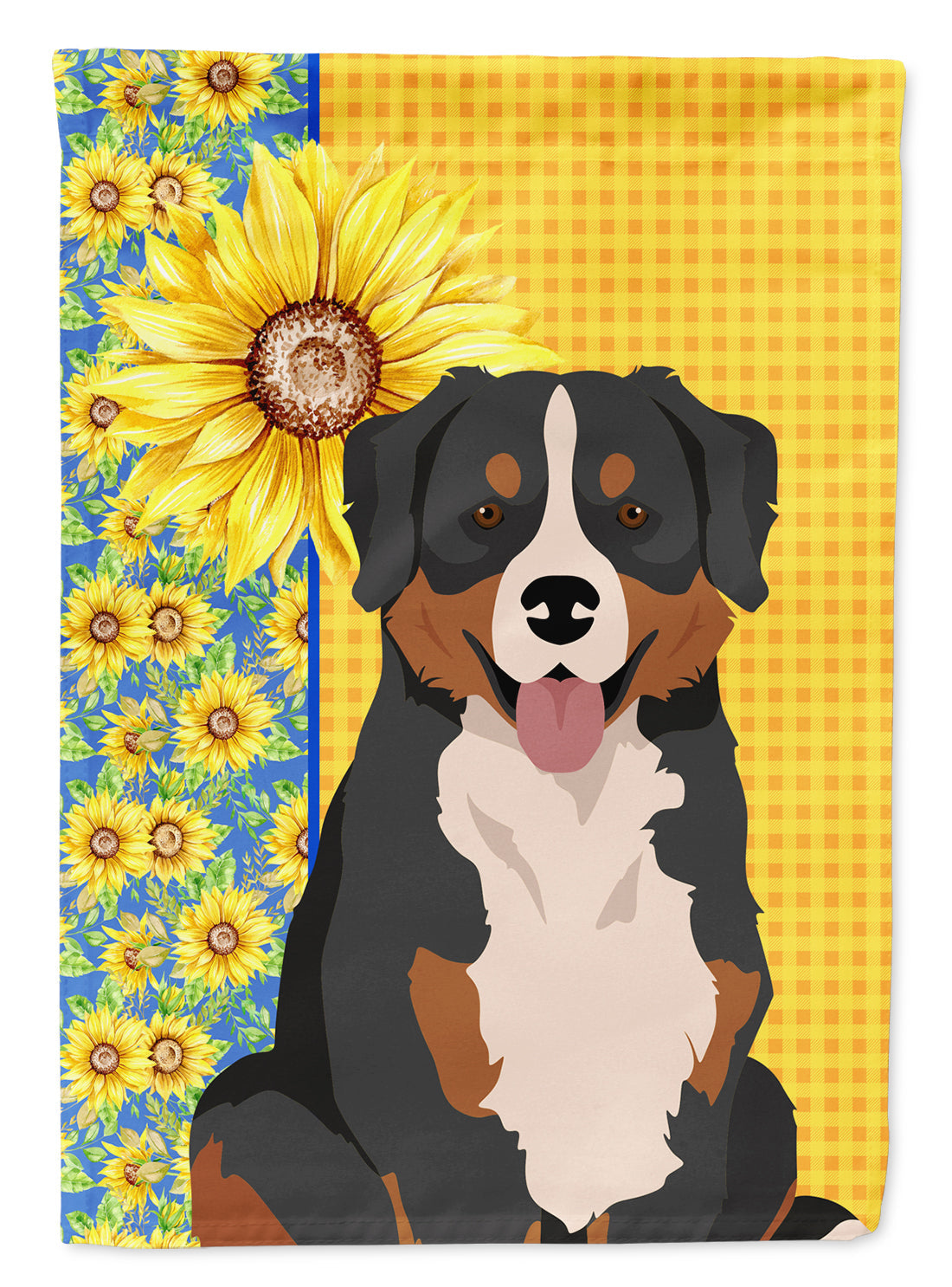 Summer Sunflowers Bernese Mountain Dog Garden Flag Mailbox Decorative Yard Banner Outside Patio Artwork for Flower Beds, Garden Size, Multicolor