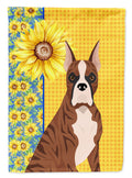 Summer Sunflowers Red Brindle Boxer Garden Flag Mailbox Decorative Yard Banner Outside Patio Artwork for Flower Beds, Garden Size, Multicolor