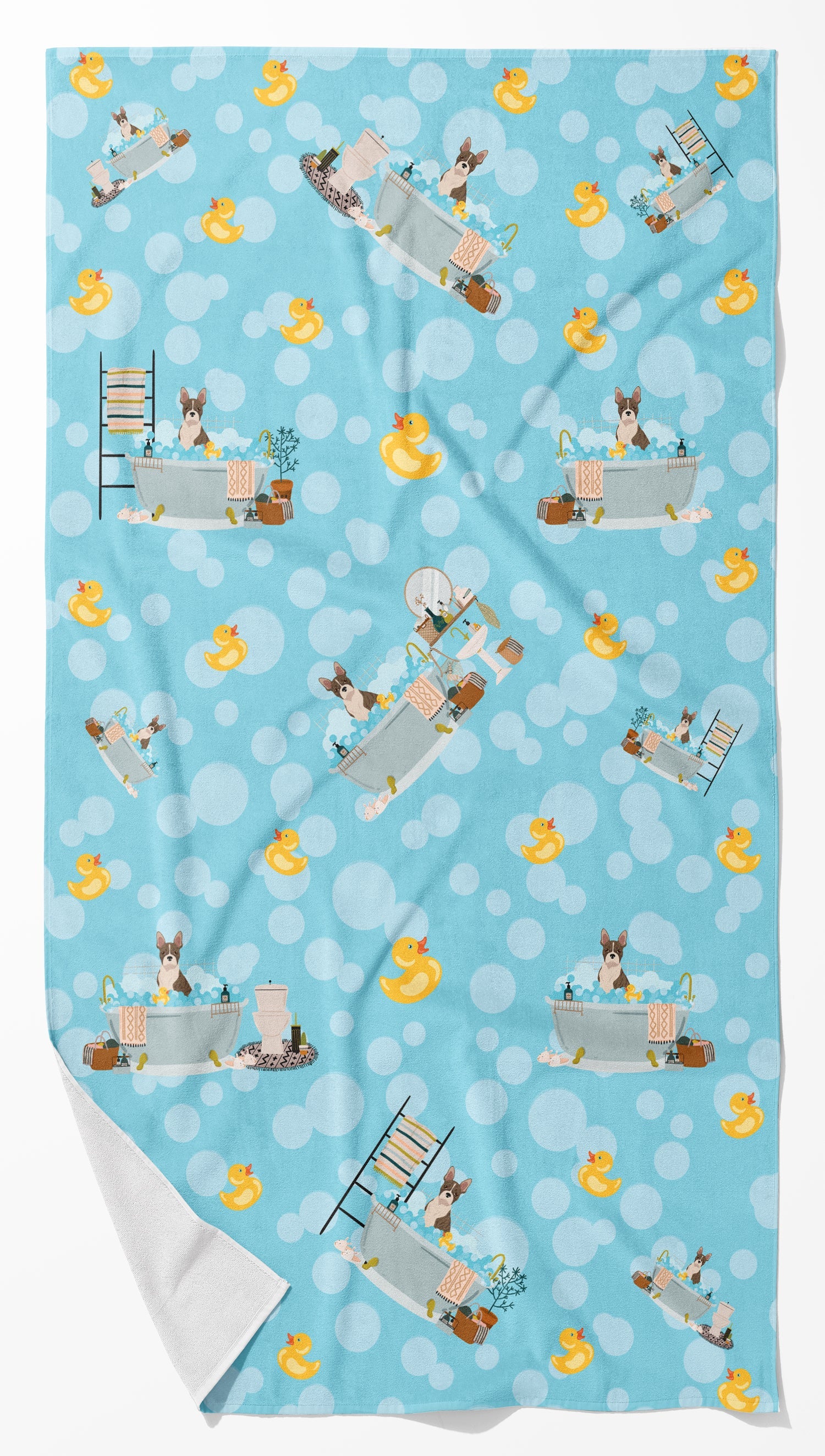 Brindle Boston Terrier Bath Towel Large Oversized Plush Fitness Body Towel, Ultra Soft Absorbent Quick Drying, 42"L x 24"W
