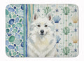 American Eskimo Coastal Sea Glass Memory Foam Kitchen Mat Machine Washable Anti-Fatigue Cushion Comfort Bath or Kitchen Rug