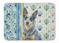 Blue Heeler Australian Cattle Dog Coastal Sea Glass Memory Foam Kitchen Mat Machine Washable Anti-Fatigue Cushion Comfort Bath or Kitchen Rug