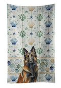 Belgian Tervuren Coastal Sea Glass Kitchen Towel Velour Plush Front and Cotton Loop Back Machine Washable