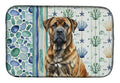 Brindle Boerboel Coastal Sea Glass Dish Drying Mat Absorbent Dish Drying Mat Pad for Kitchen Counter Dish Drainer Mat for Countertop, 14 x 21", Multicolor