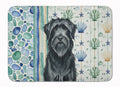 Black Briard Coastal Sea Glass Memory Foam Kitchen Mat Machine Washable Anti-Fatigue Cushion Comfort Bath or Kitchen Rug