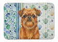 Belge Brussels Griffon Coastal Sea Glass Memory Foam Kitchen Mat Machine Washable Anti-Fatigue Cushion Comfort Bath or Kitchen Rug