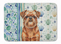 Red Brussels Griffon Coastal Sea Glass Memory Foam Kitchen Mat Machine Washable Anti-Fatigue Cushion Comfort Bath or Kitchen Rug