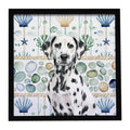 Dalmatian Coastal Sea Glass Framed Metal Print Bathroom, Kitchen, Office, Home Decor Wall Art Ready to Hang, Square, 8X8