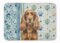 Liver English Cocker Spaniel Coastal Sea Glass Memory Foam Kitchen Mat Machine Washable Anti-Fatigue Cushion Comfort Bath or Kitchen Rug