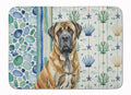Brindle English Mastiff Coastal Sea Glass Memory Foam Kitchen Mat Machine Washable Anti-Fatigue Cushion Comfort Bath or Kitchen Rug