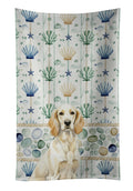 Lemon Belton English Setter Coastal Sea Glass Kitchen Towel Velour Plush Front and Cotton Loop Back Machine Washable