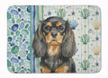 Black and Tan English Toy Spaniel Coastal Sea Glass Memory Foam Kitchen Mat Machine Washable Anti-Fatigue Cushion Comfort Bath or Kitchen Rug