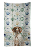 German Shorthaired Pointer Coastal Sea Glass Kitchen Towel Velour Plush Front and Cotton Loop Back Machine Washable