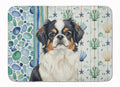 Tricolor Japanese Chin Coastal Sea Glass Memory Foam Kitchen Mat Machine Washable Anti-Fatigue Cushion Comfort Bath or Kitchen Rug