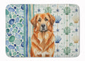 Red Leonberger Coastal Sea Glass Memory Foam Kitchen Mat Machine Washable Anti-Fatigue Cushion Comfort Bath or Kitchen Rug