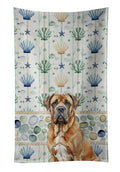 Neapolitan Mastiff Coastal Sea Glass Kitchen Towel Velour Plush Front and Cotton Loop Back Machine Washable