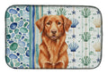 Copper Nova Scotia Duck Tolling Retriever Coastal Sea Glass Dish Drying Mat Absorbent Dish Drying Mat Pad for Kitchen Counter Dish Drainer Mat for Countertop, 14 x 21", Multicolor